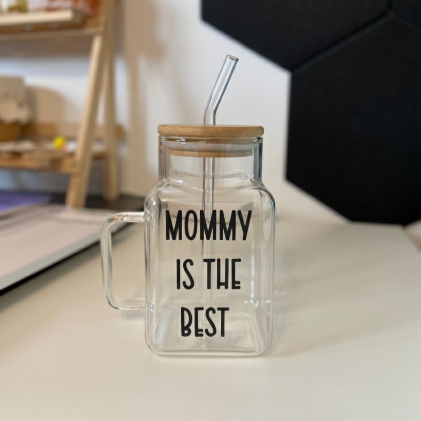 Glass Tumbler with Bamboo Lid